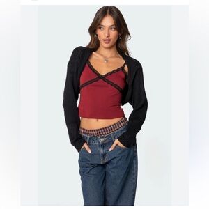 Edikted Anya Shrug Sweater Black XS/S